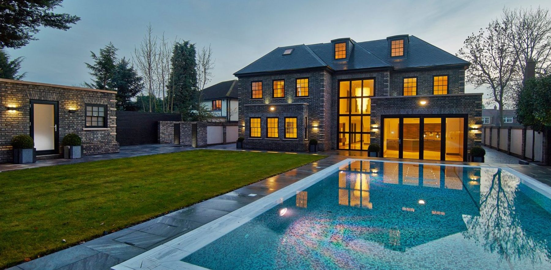 Ernest Road at dusk with outdoor pool