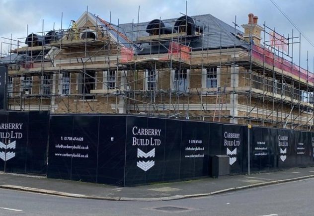 23 Nelmes Way under construction behind Carberry Build hoarding